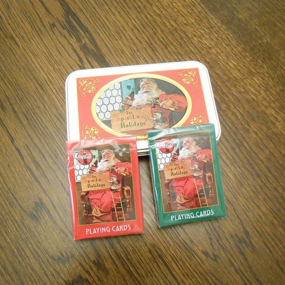 Coca-Cola Nostalgia Playing Cards With Tin - Picture 1 of 5